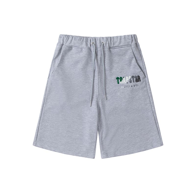 Trapstar Greenish White Towel Embroidery Shorts Set