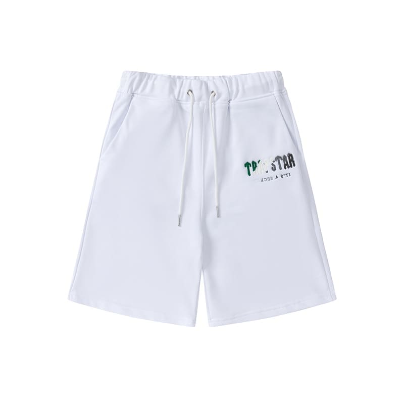 Trapstar Greenish White Towel Embroidery Shorts Set