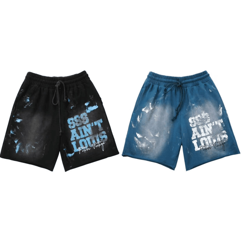 sssaint L**is 2024ss hand-made paint-splashing shorts