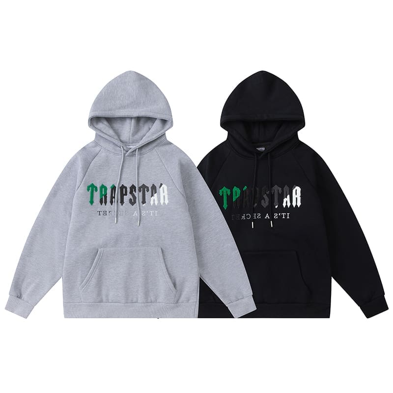 Trapstar Green Black Towel Embroidery Sweatsuit