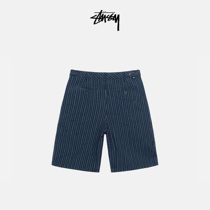 Volume Pleated Short Wrinkled Stripe