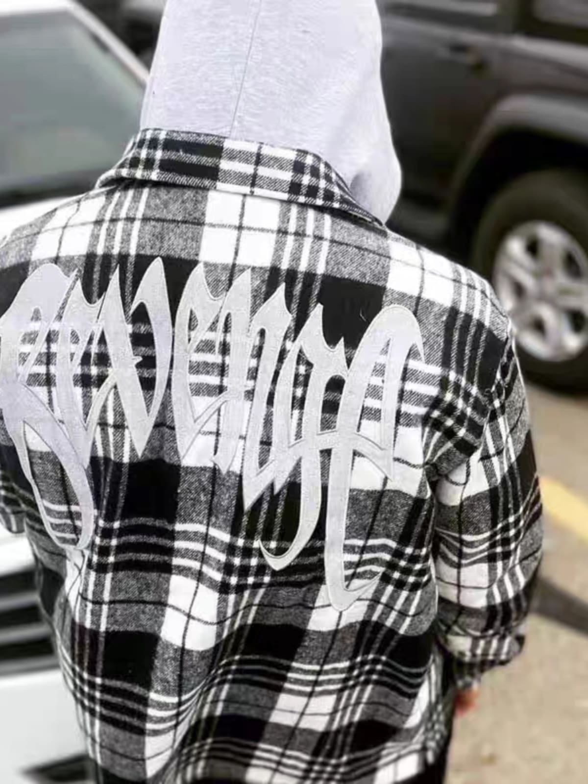 Revenge Plaid Pattern Sweater