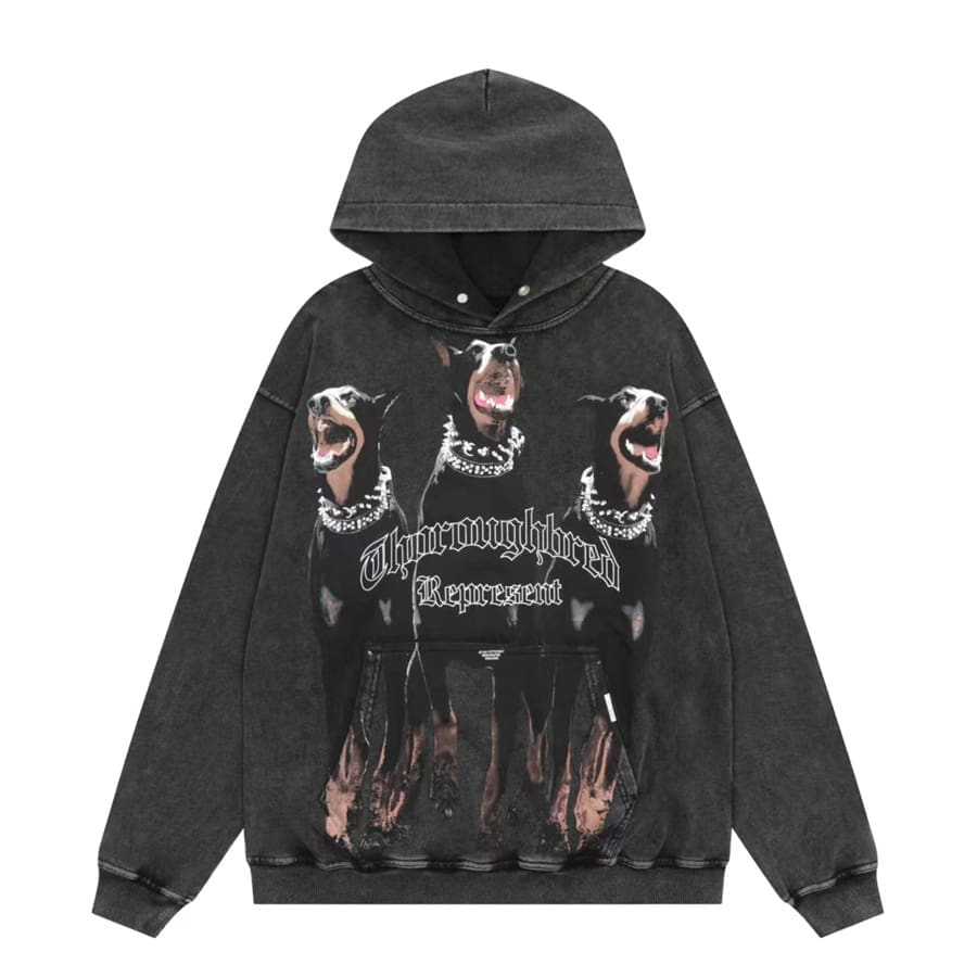 Represent Vintage Washed Doberman Pinscher Hoodie 2