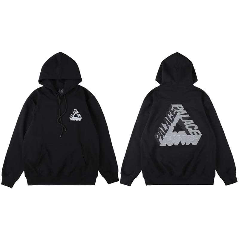 European Skateboard Triangle Print Hoodie