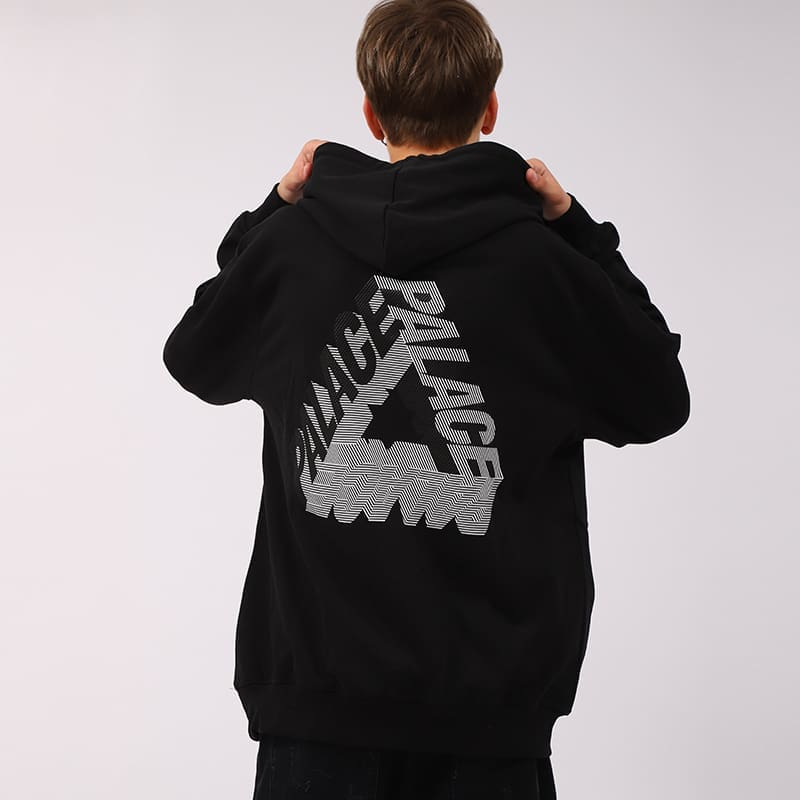 European Skateboard Triangle Print Hoodie