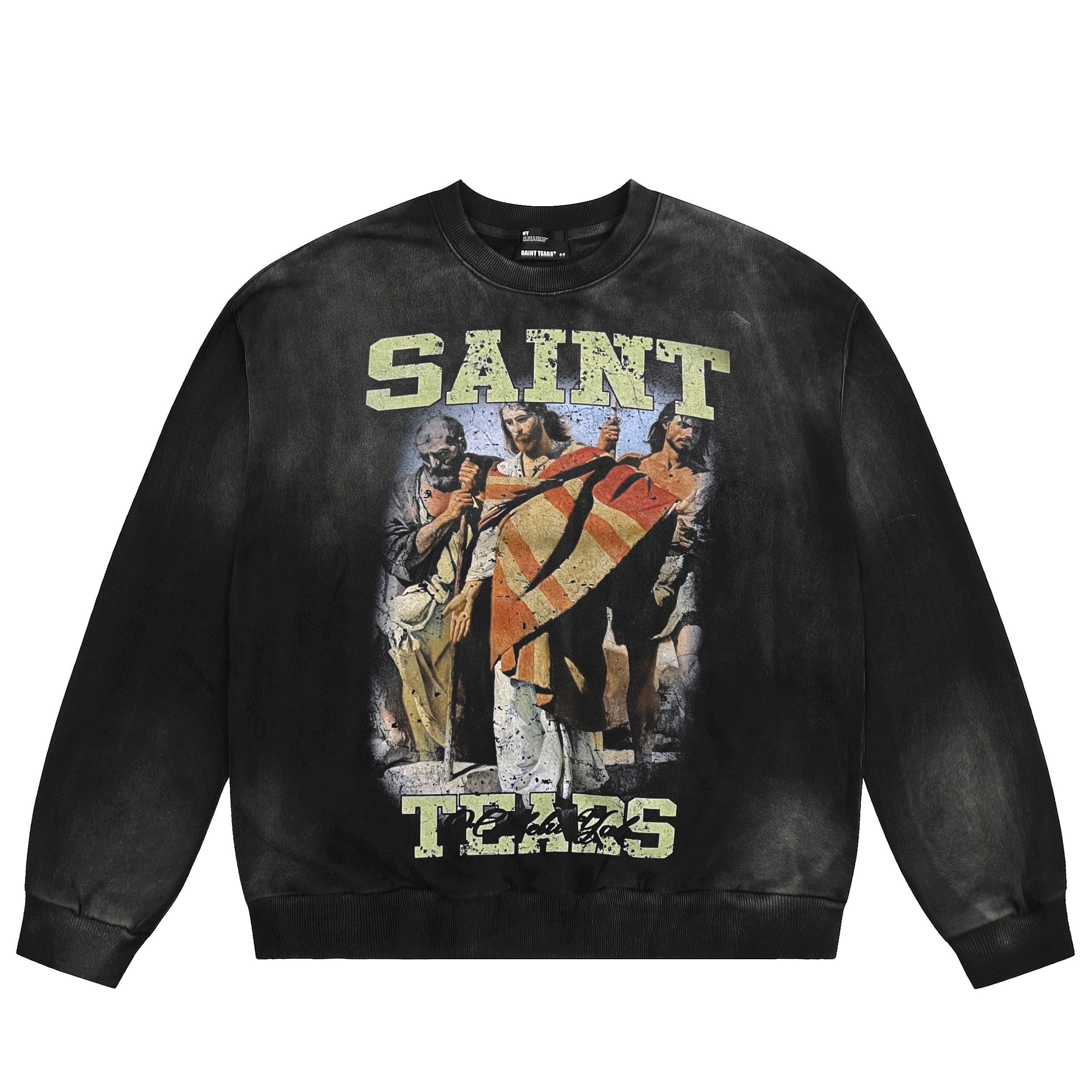 Saint Michael Denim Tears Old Cross Hoodie