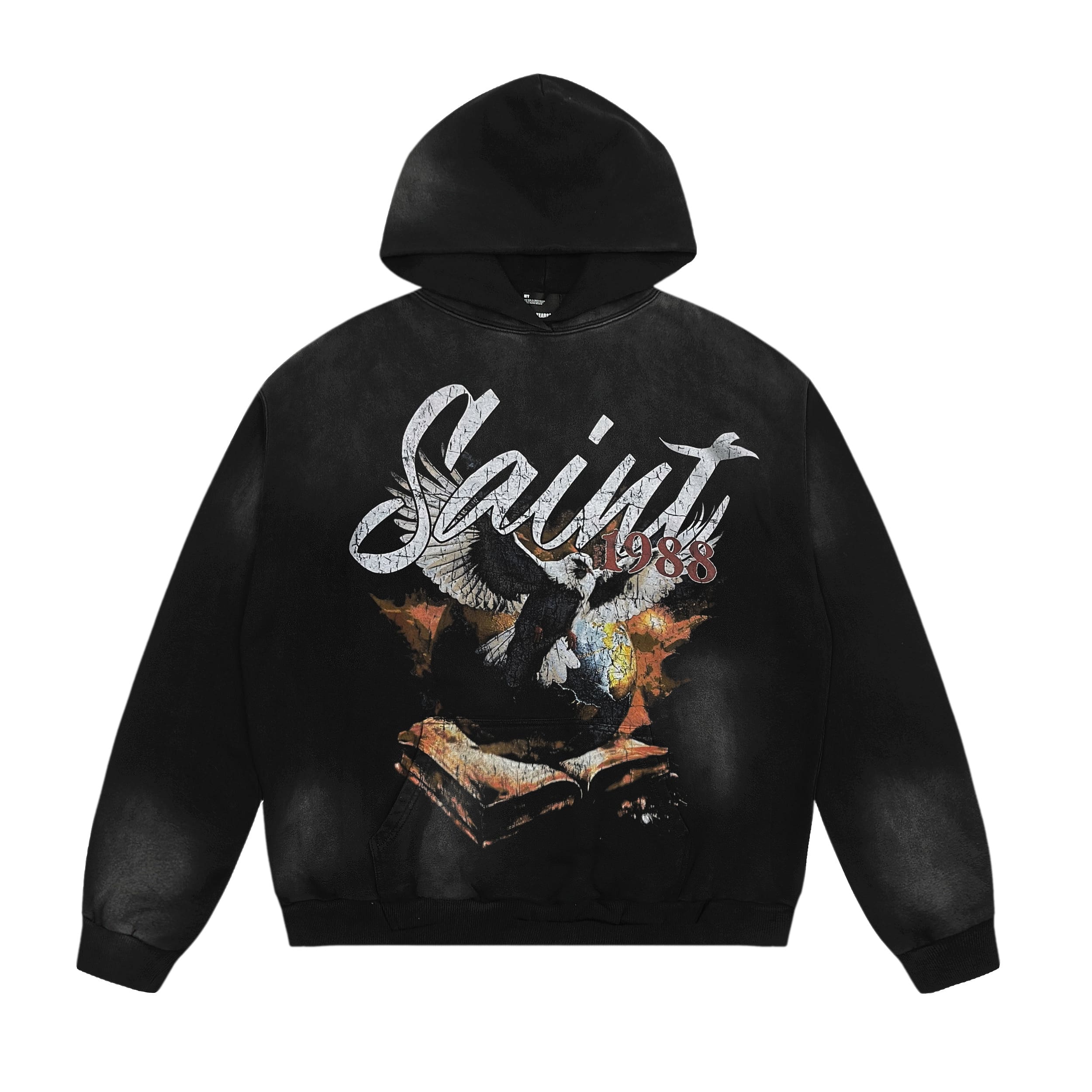 Saint Michael Denim Tears Old Cross Hoodie