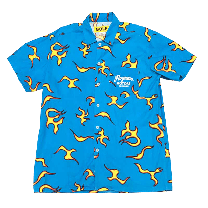 Golf Wang Blue Fire Hawaiian Tee
