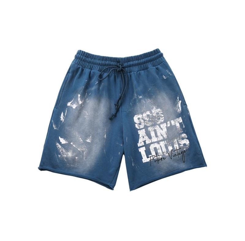 sssaint L**is 2024ss hand-made paint-splashing shorts