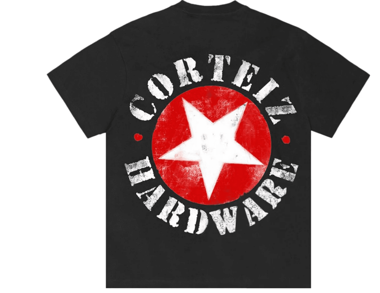 Corteiz Devil Island Star Print Round Neck T-Shirt Casual Loose Short Sleeve for Men and Women