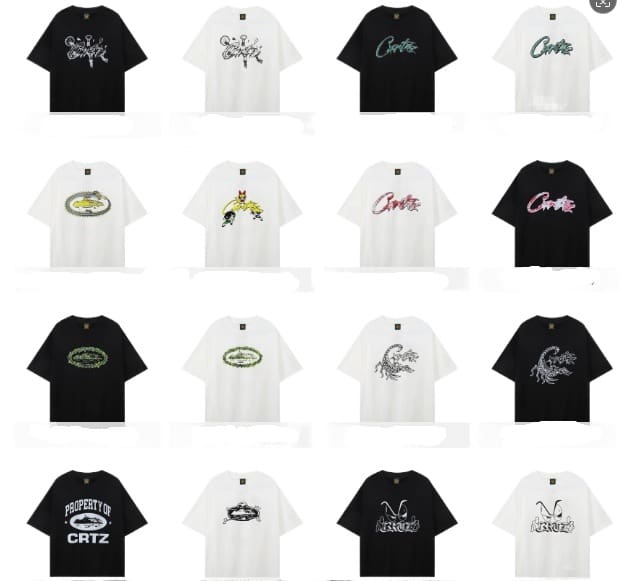 Corteiz Devil Island Graffiti Print T-Shirt for Men and Women High Street Retro Style