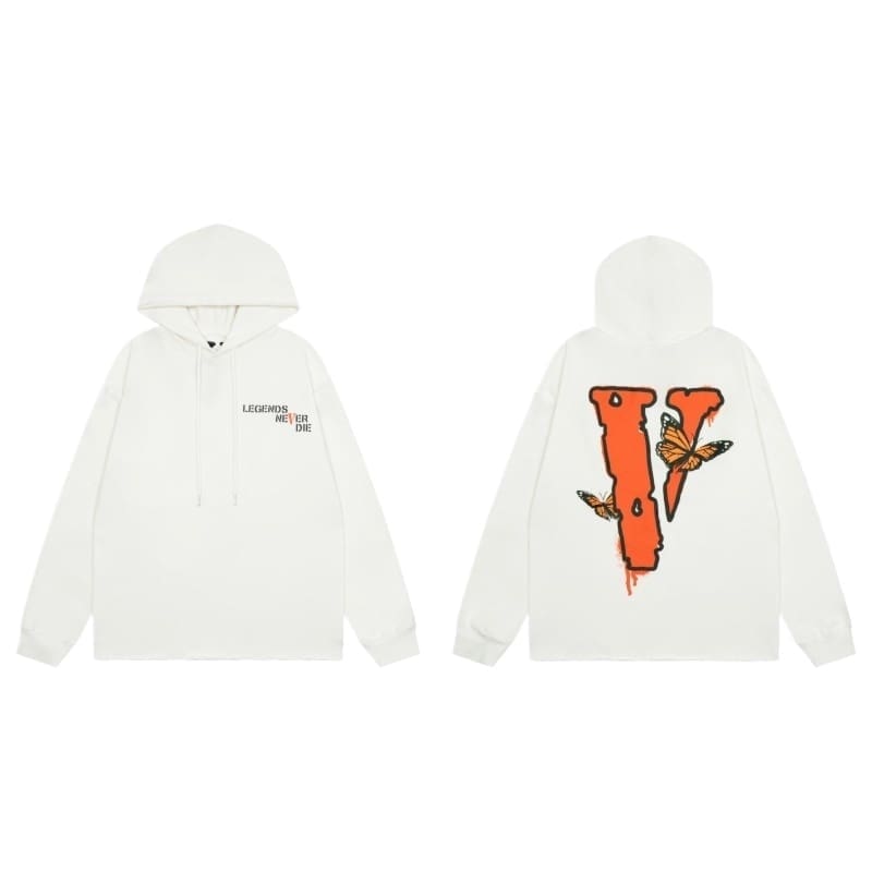 VLONE x Juice WRLD Big V Hoodie for Men and Women High Street Fashion