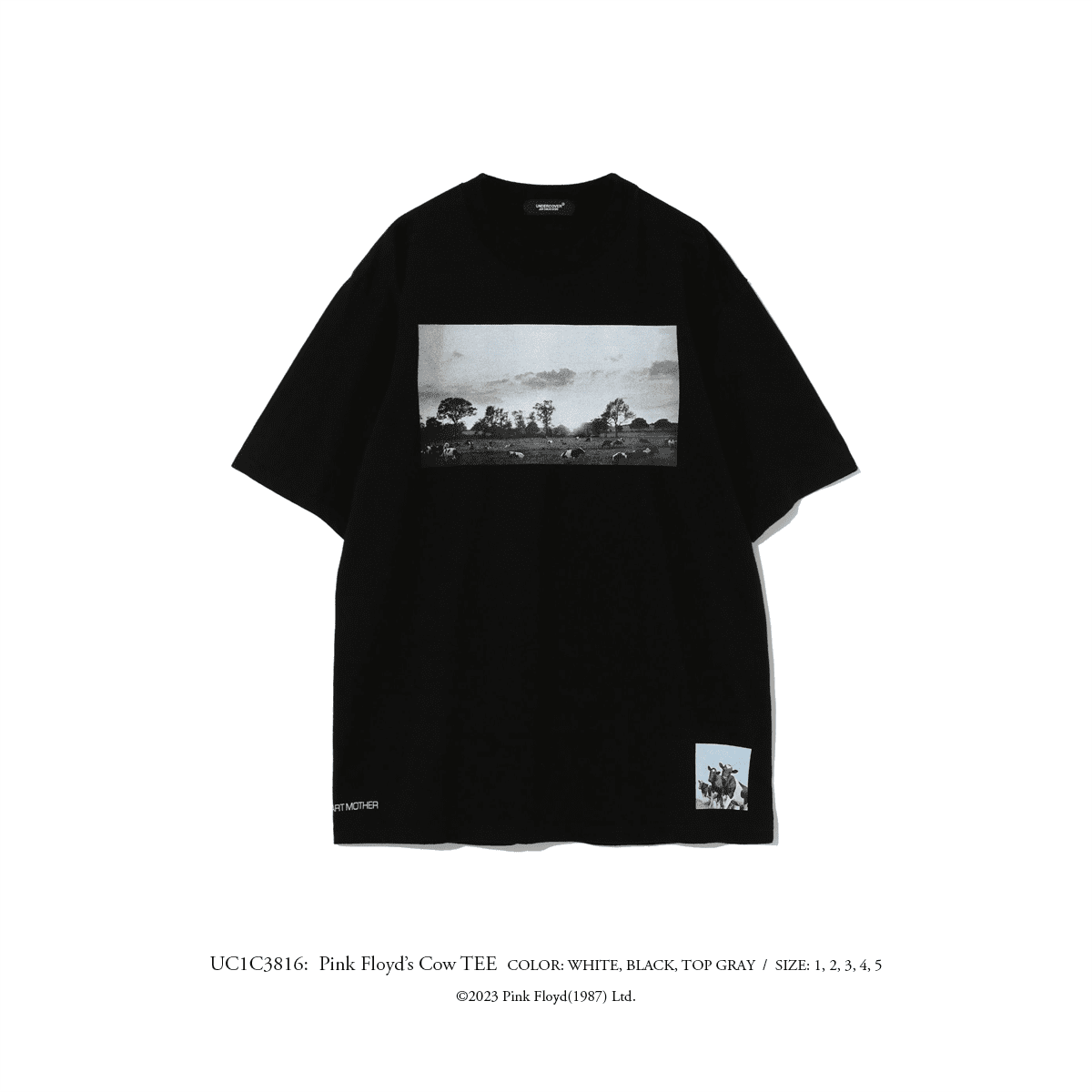 Undercover Pink Floyd Cow Print Vintage Rock Short Sleeve T-Shirt