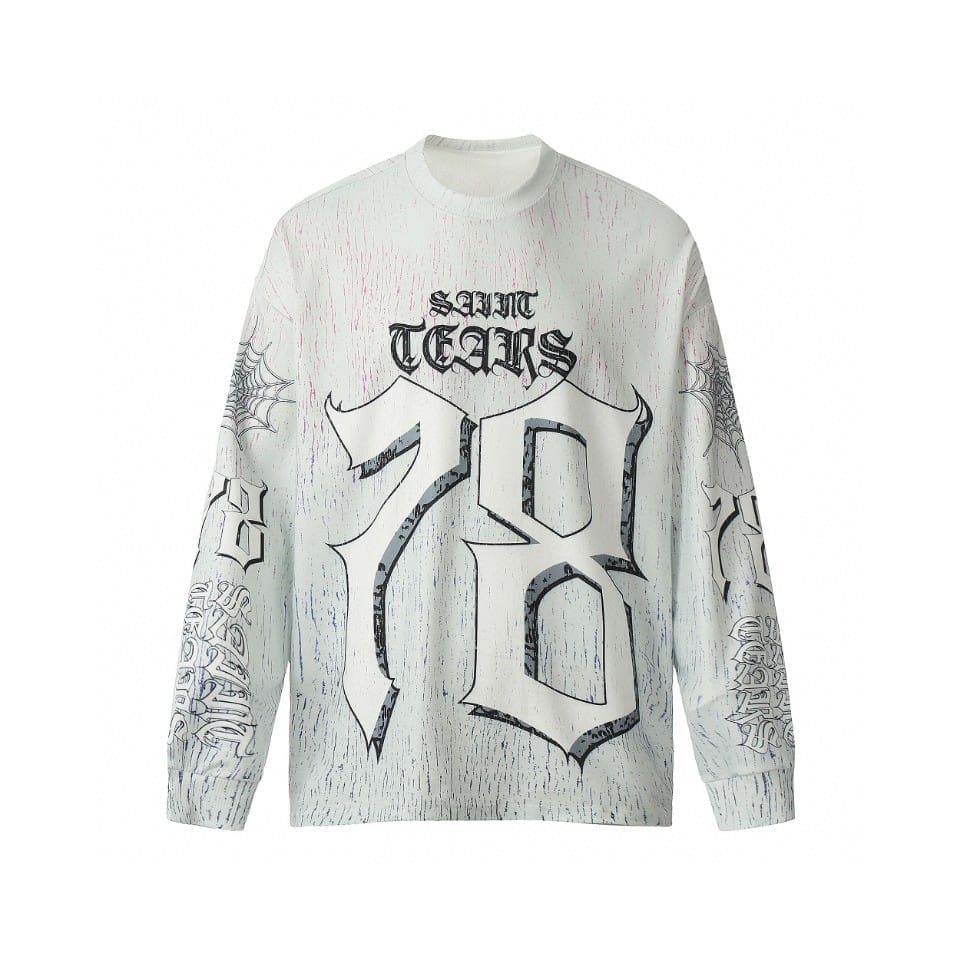 Saint Michael Vintage Loose Long Sleeve Drop Shoulder T-Shirt for Men