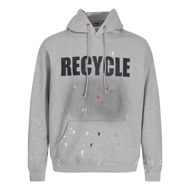 Gallery Dept Distressed Letters Logo Hand-Painted Hoodie