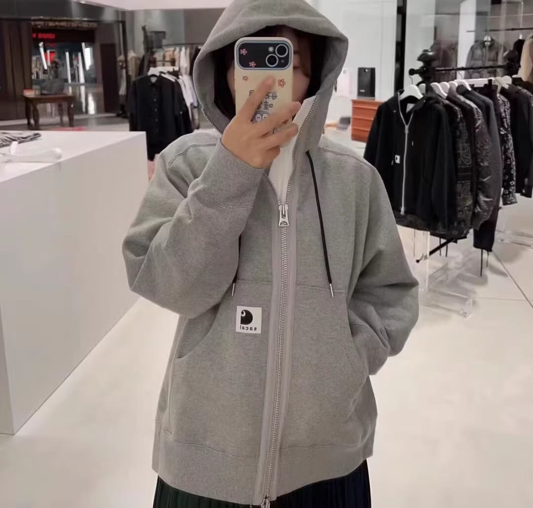 Sacai X Kaha Co-Branded Fleece Hoodie
