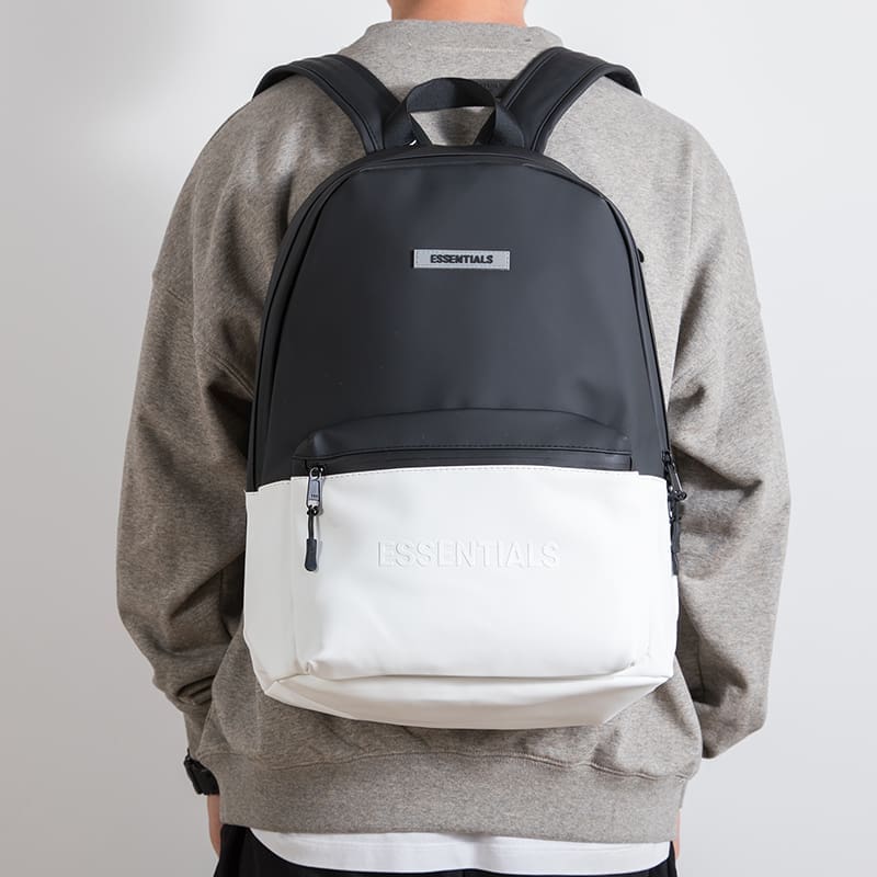 FOG Contrast Color Backpack Unisex High Street College Students Travel Computer Bag