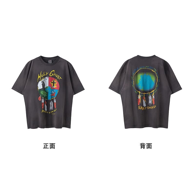 Saint Michael Vintage Short-Sleeved T-Shirt European Hip Hop Niche Style