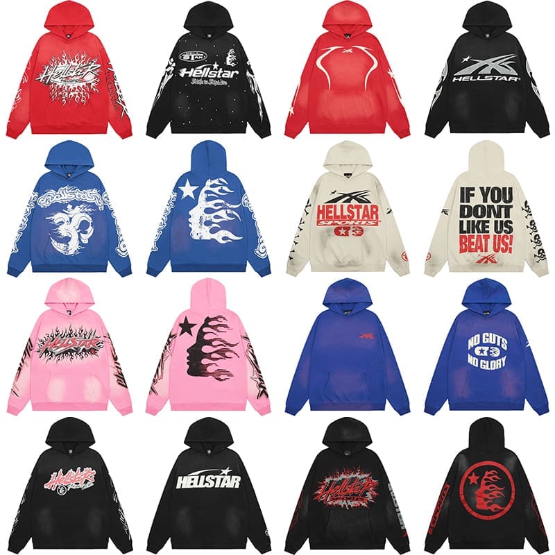 H*lst*r sports zip-up hoodie big logo men’s and women’s cotton hoodie