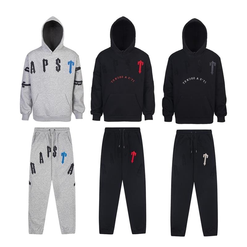 Trapstar Contrast Letter Towel Embroidery Hoodie Suit