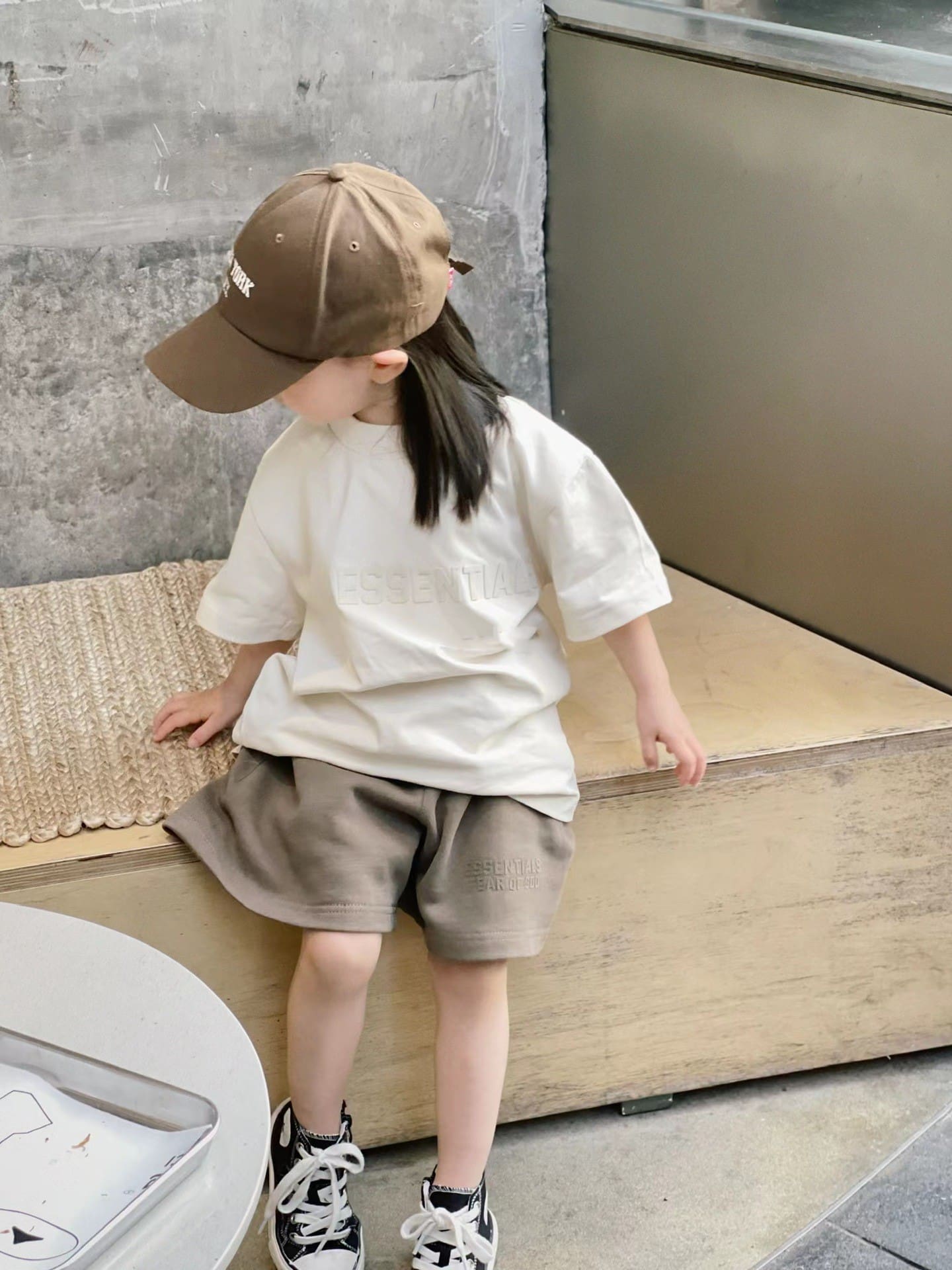 Essentials Kids’ Flocking Letter Tee