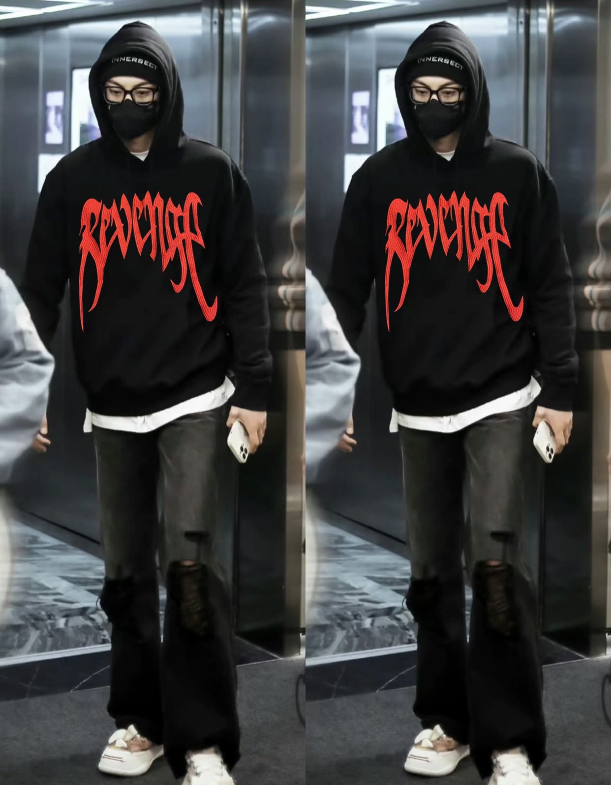 Revenge Rap Cream Logo Hoodie