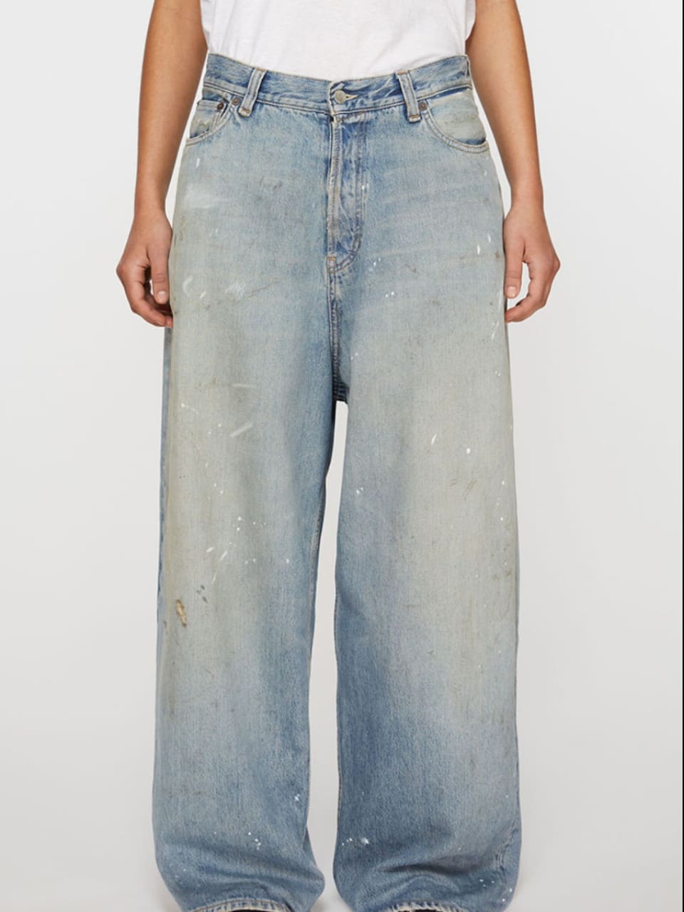 Acne Studios Baggy Mud Dyed Worn Jeans for Men and Women