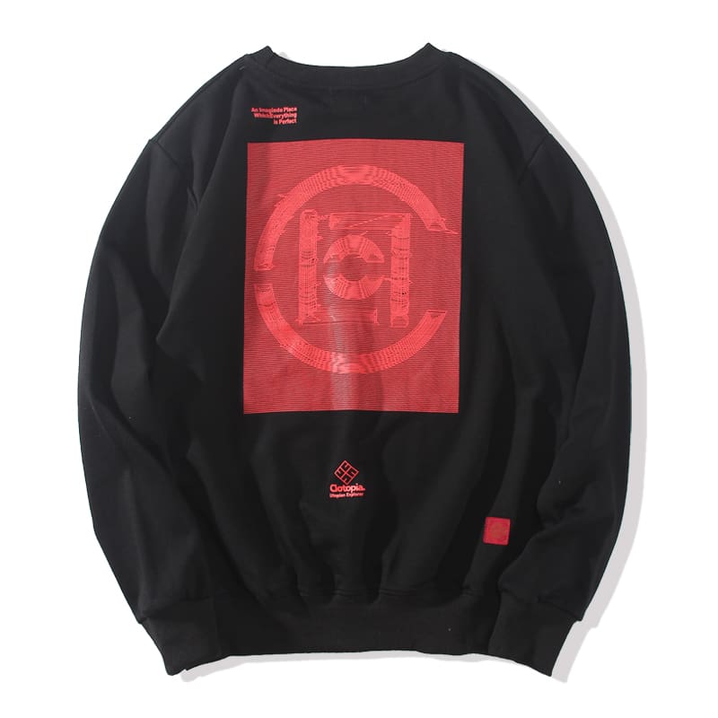 Clot Blue And White Porcelain Fleece Sweater