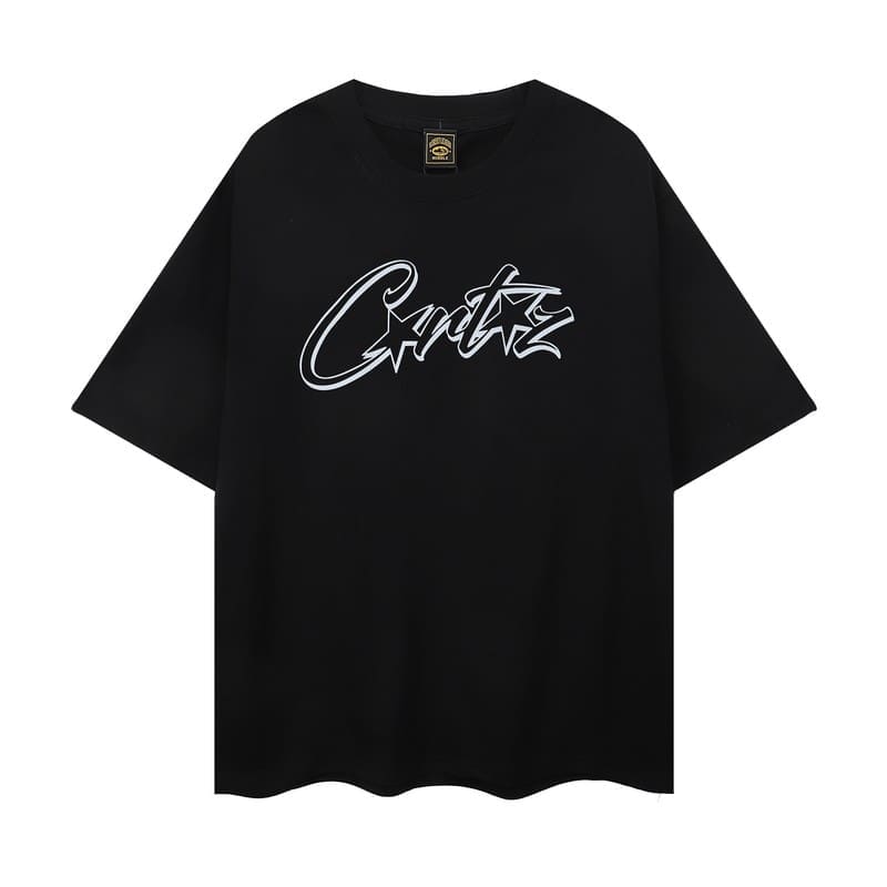 Corteiz Devil Island Graffiti Print T-Shirt for Men and Women High Street Retro Style