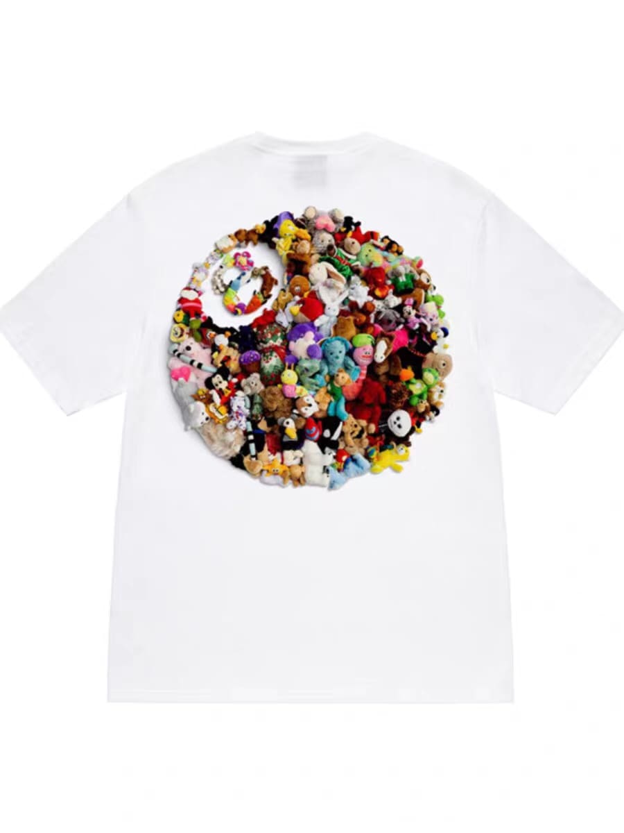 Stussy Crown Surfing Print Short Sleeve T-Shirt for Men and Women 1