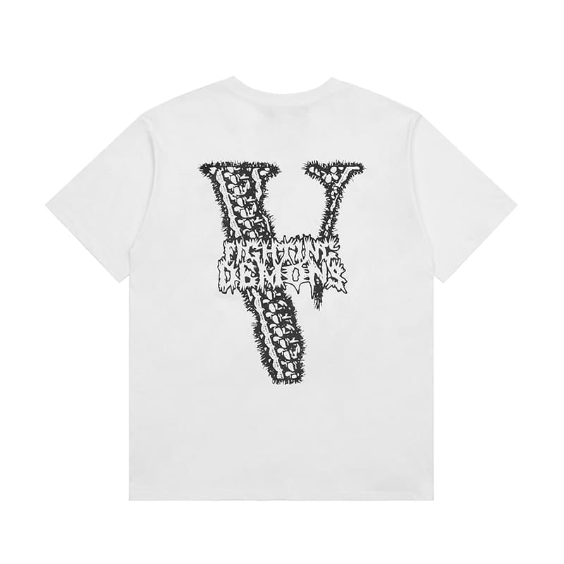 VLONE FOG Juice WRLD Fighting Demous Bones Hand Bone Short Sleeve Tee