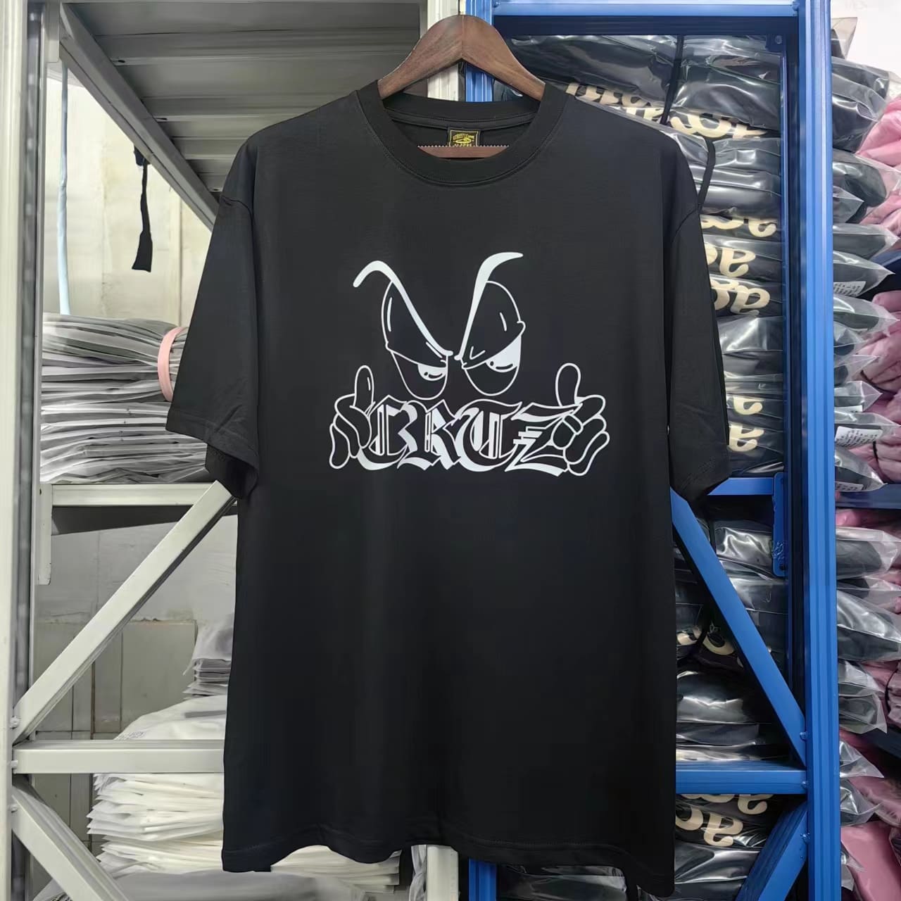 Corteiz Devil Island Printed Cotton Short Sleeve T-Shirt for Men and Women