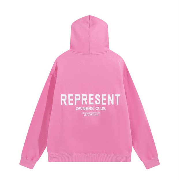 Represent Classic Letter Print Brushed Hoodie for Men and Women