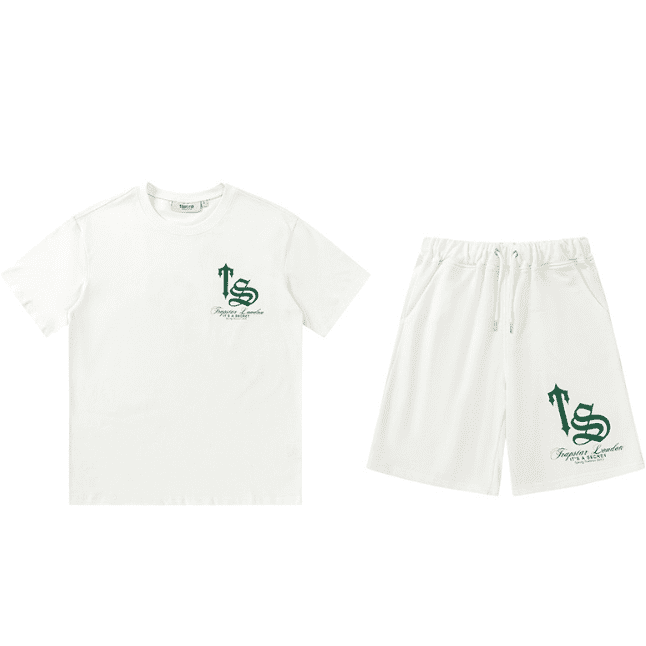 Trapstar TS Letter Print Short Sleeve T-Shirt and Sports Shorts Set for Men and Women