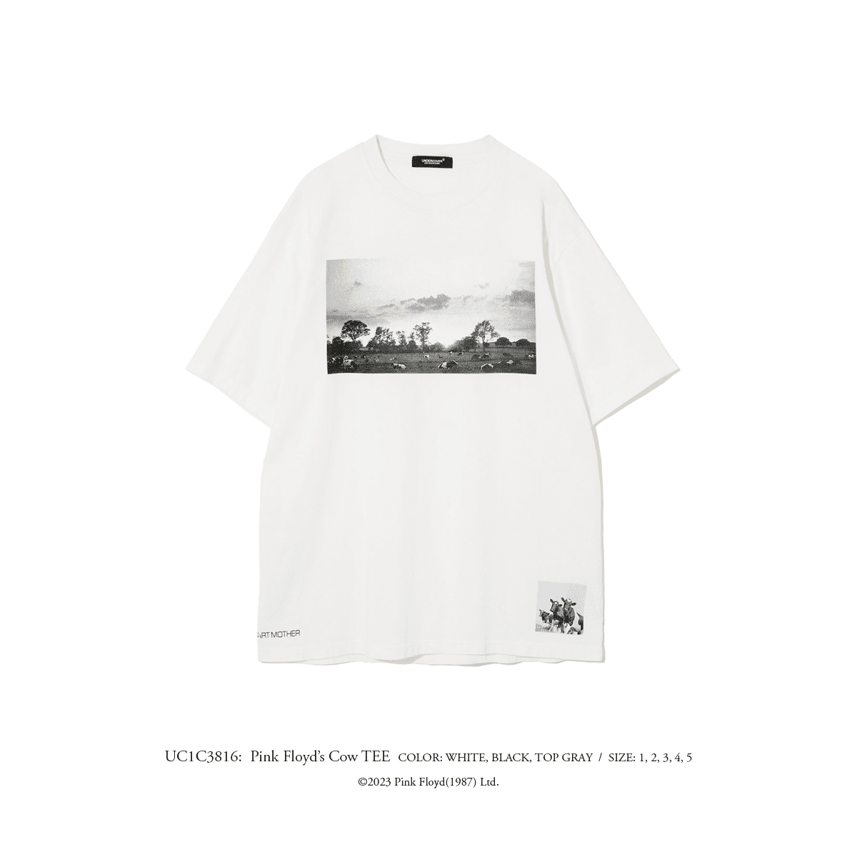 Undercover Pink Floyd Cow Print Vintage Rock Short Sleeve T-Shirt