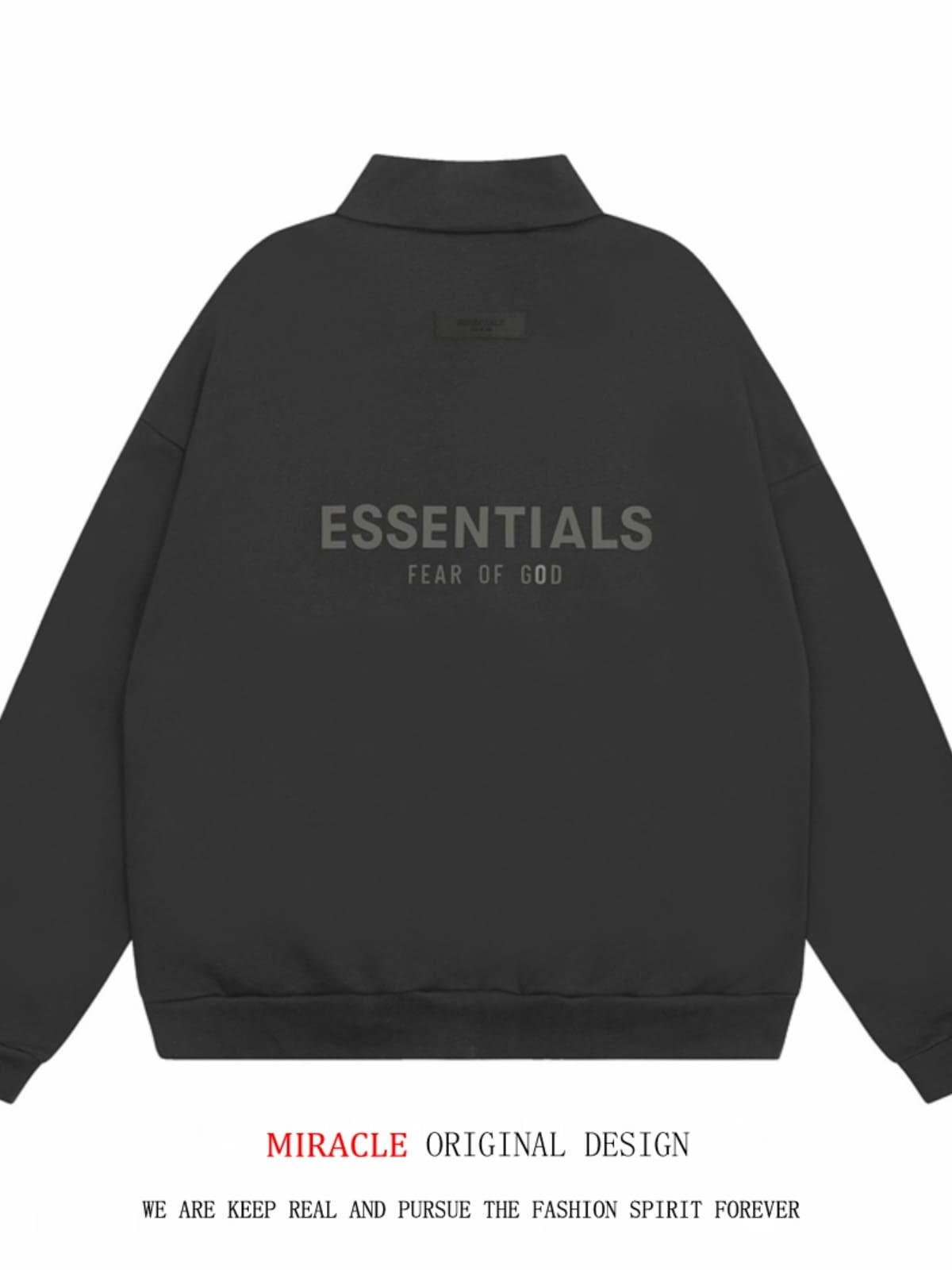Essentials Season 9 Double Line Stand Collar Zip Coat