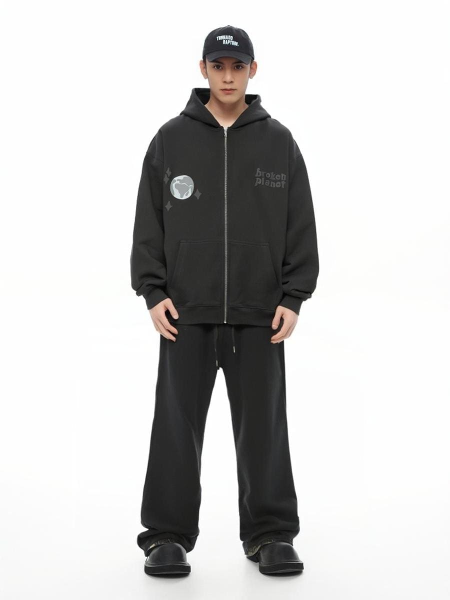 Broken Planet Cardigan Zipper Hoodie for Men and Women