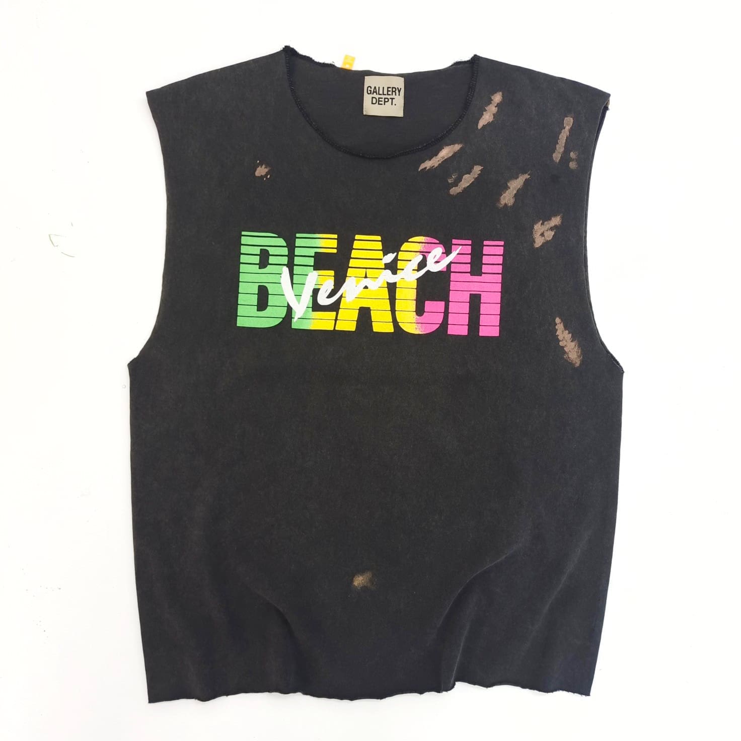 Gallery Dept Splash Ink Washed Sleeveless Vest T-Shirt