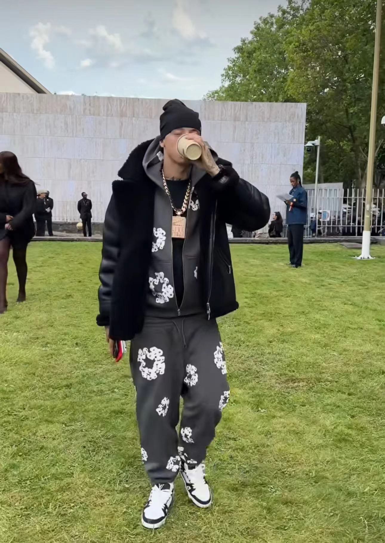 Denim Tears Rhinestone Wreath Hoodie