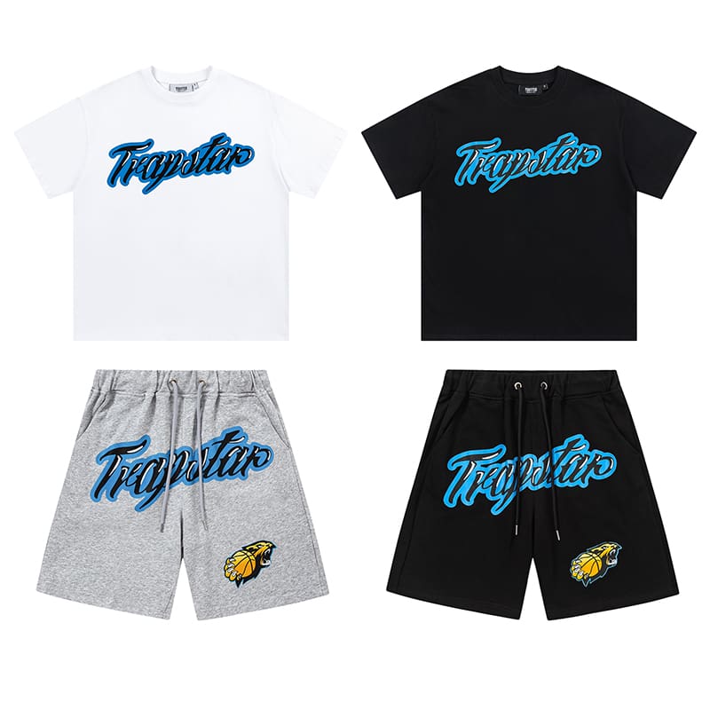 Trapstar Tiger Head Letter Print T-Shirt & Shorts