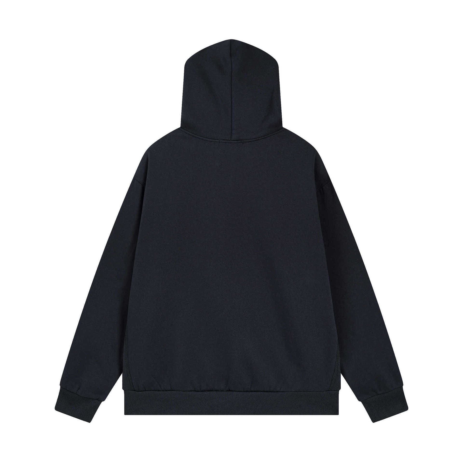 Eric Emanuel Velvet Padded Hooded Sweatshirt Casual Sports Top for Men and Women