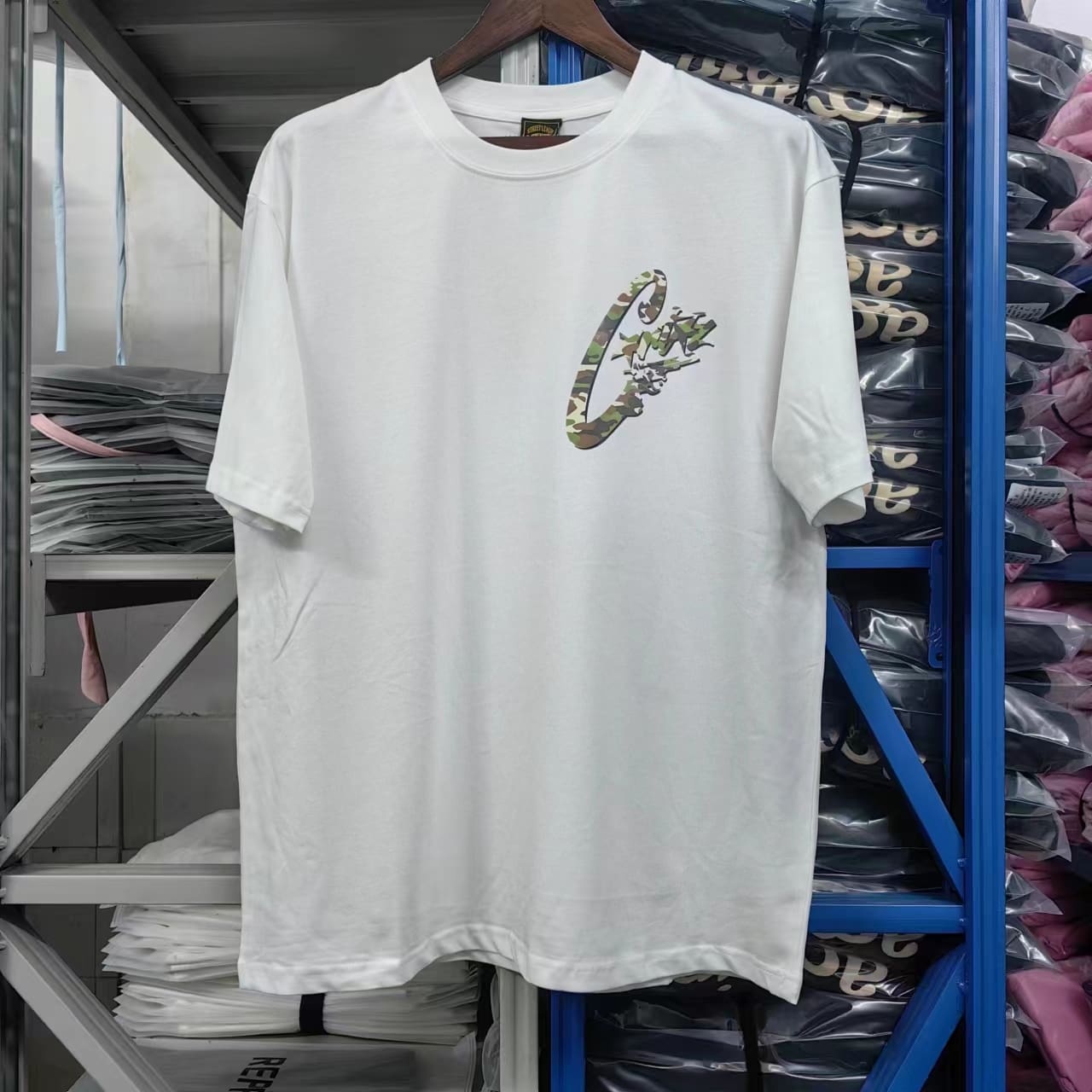 Corteiz Devil Island Camouflage Print T-Shirt Summer High Street Style