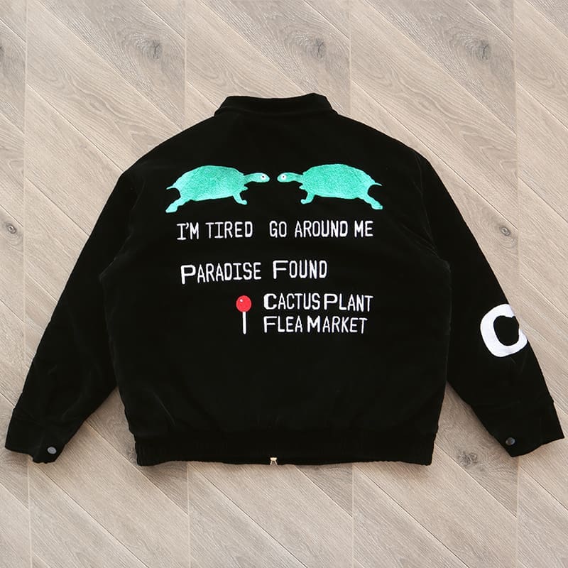 Cpfm.Xyz Suede Embroidery Souvenir Jacket