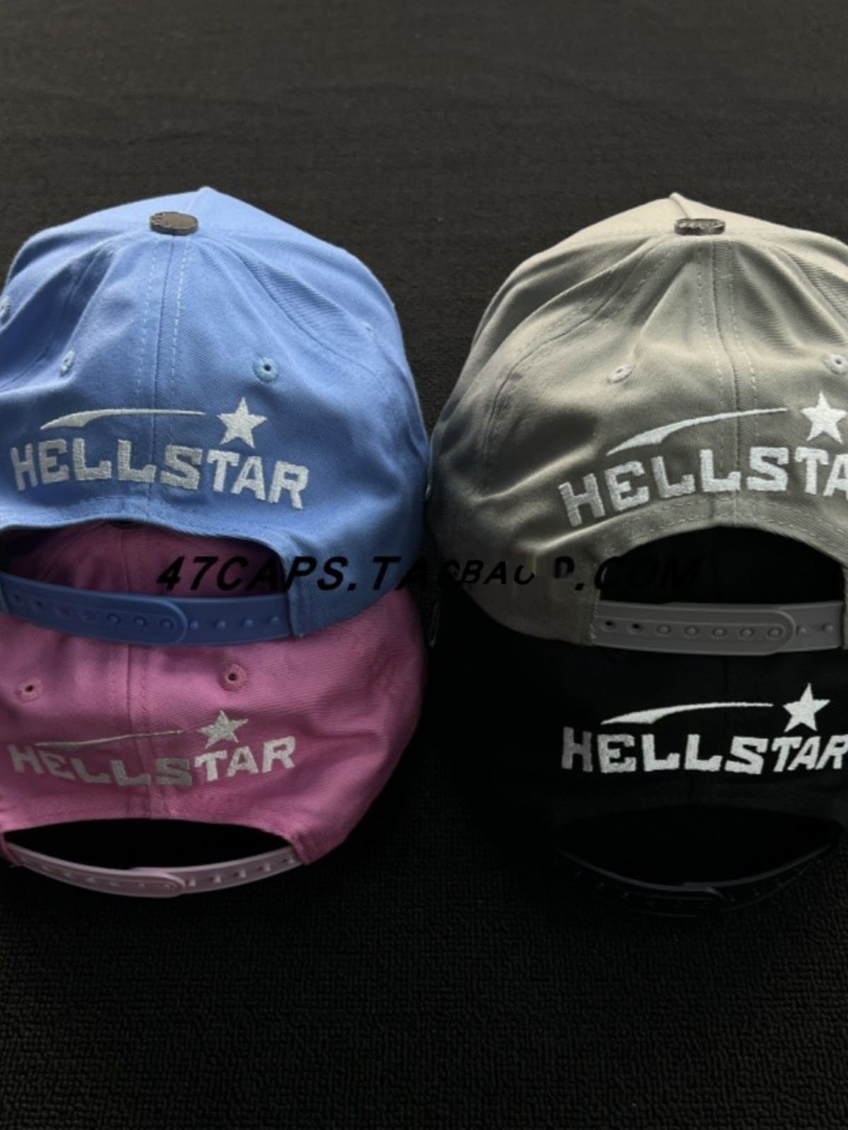 H*lst*r american hip hop adjustable peaked cap with rhinestone