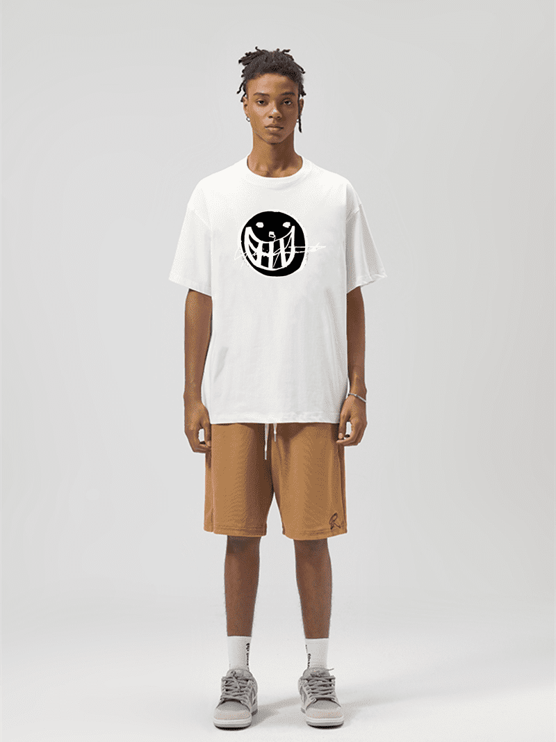 yohji yamamoto destroyed smiley F**e tee