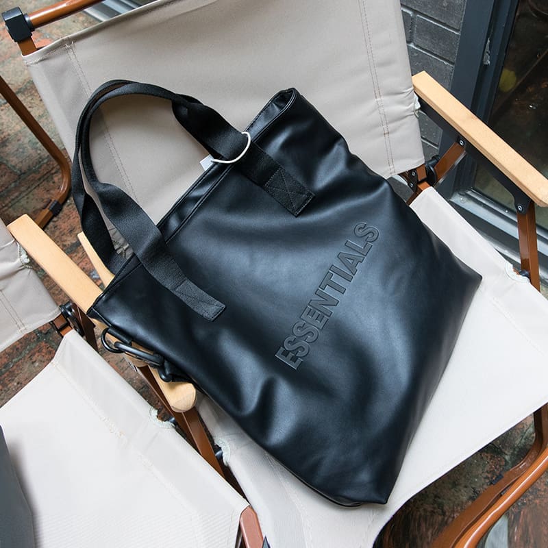 ESSENTIALS Tote Bag Soft Leather Shoulder Bag FOG Computer Handbag for Men and Women