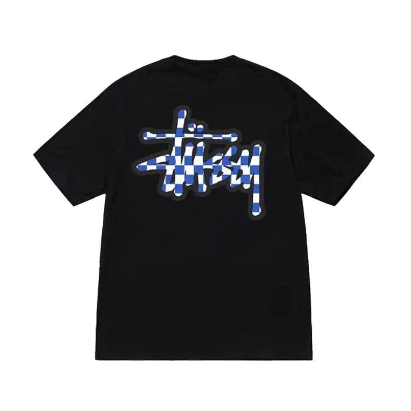 Stussy Crown Surfing Print Short Sleeve T-Shirt for Men and Women 2