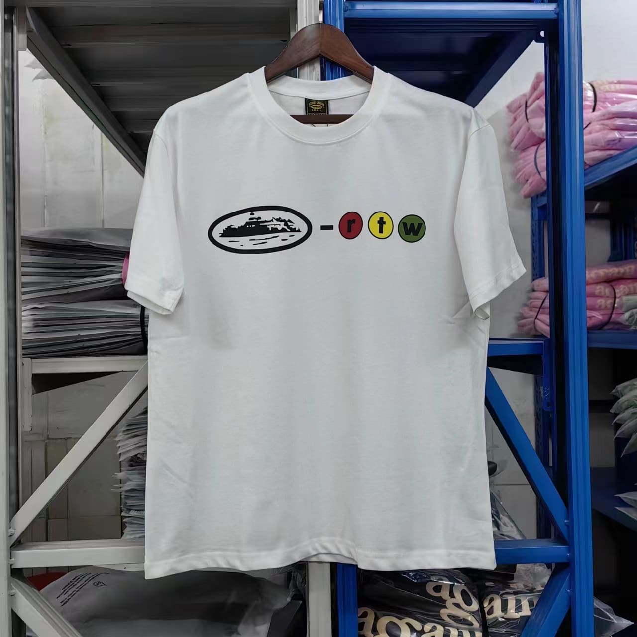 Corteiz Devil Island Printed Cotton Casual Round Neck T-Shirt for Men and Women