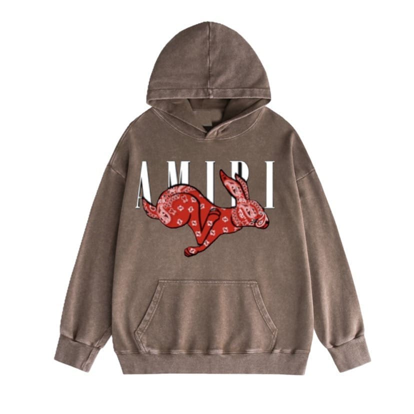 Amiri Washed Wear Pullover Hoodie