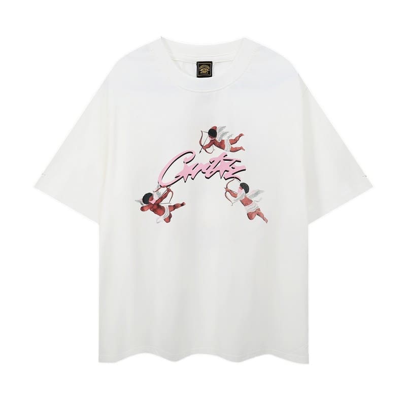 Corteiz Devil Island Graffiti Print T-Shirt for Men and Women High Street Retro Style